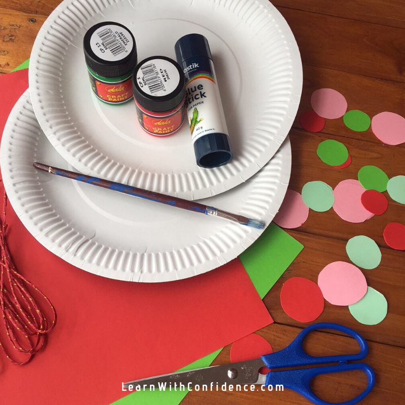 paper plates, paint, giant baubles, christmas, paper craft