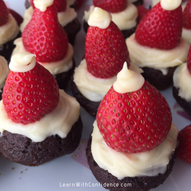 holiday activities, santa hat cupcakes, keep your kids busy, christmas