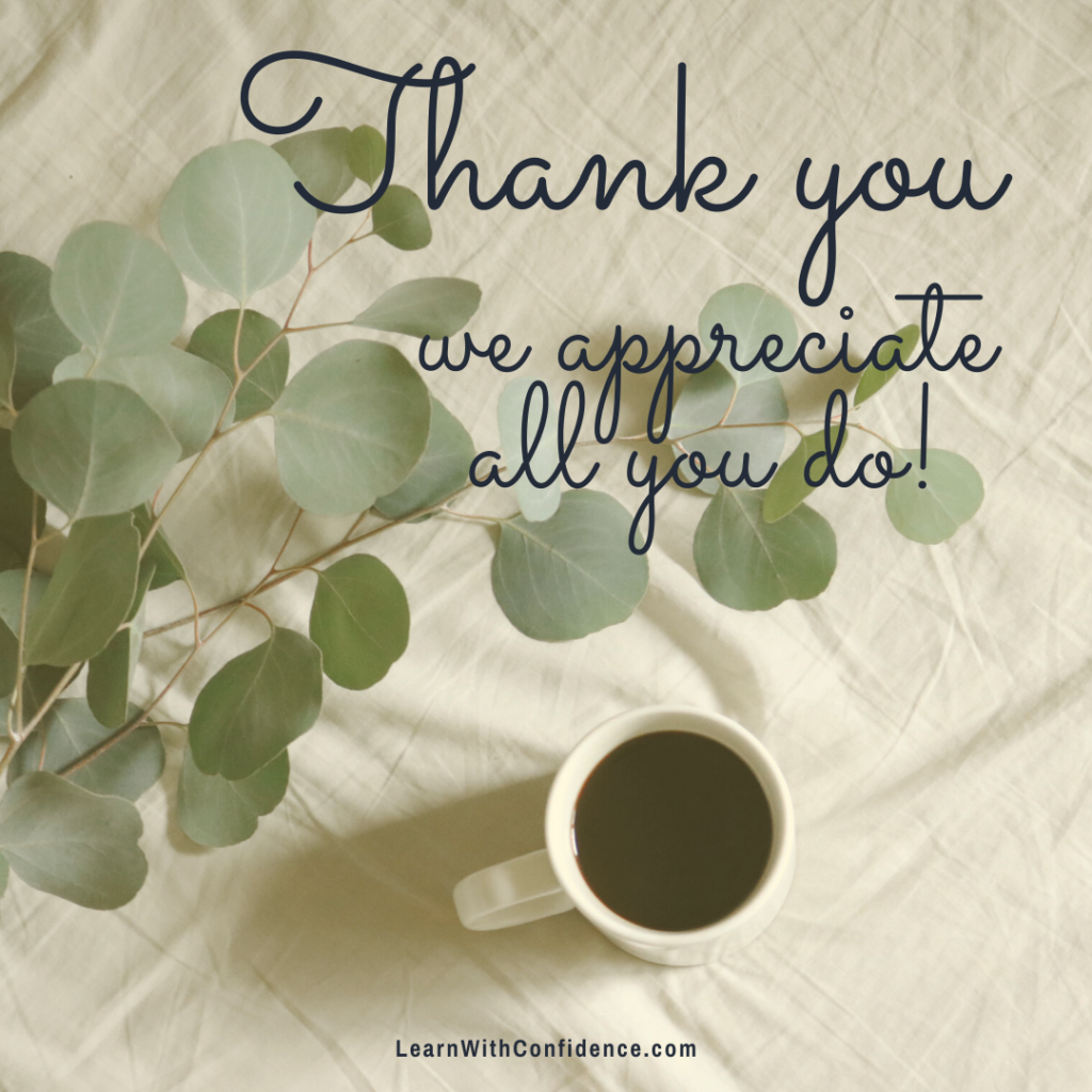 thank you, teachers, appreciation, homeschooling