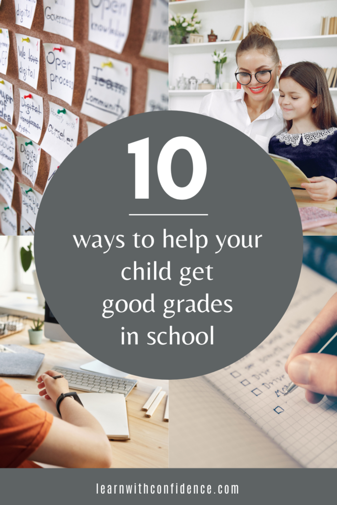 improve your child's marks, improve your child's grades, set goals, get organized, homework, studying, keep track of your child's progress, free resources for organization