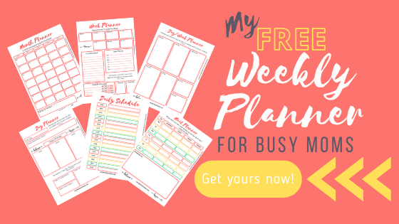 My free weekly planner for busy moms
