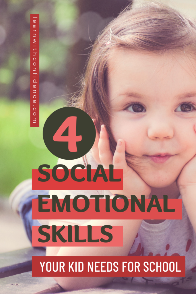 4 social emotional skills  your kid needs for school. Little girl lying on her tummy with her head in her hands smiling. 