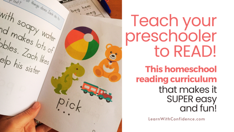 Teaching your preschooler to read can be easy and fun with this homeschool reading curriculum