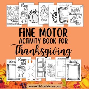 Fine Motor Activity Book for Thanksgiving
