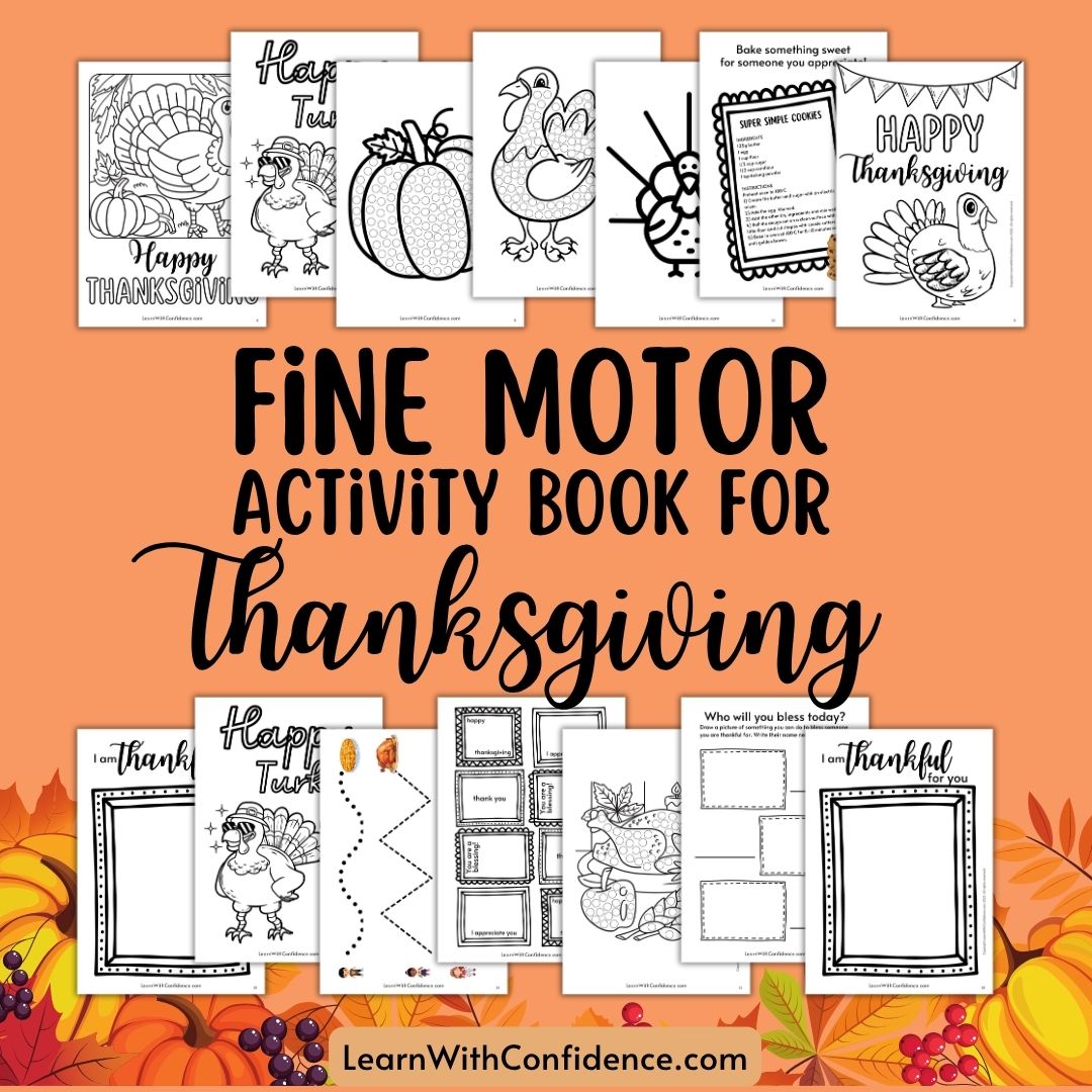 Fine Motor Activity Book for Thanksgiving