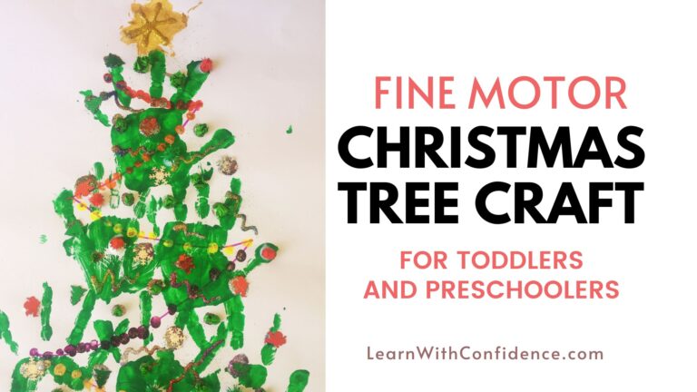 Fine Motor Christmas Tree Craft for Preschoolers