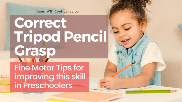 Develop Correct Tripod Pencil Grasp with these Fine Motor Tips for Preschoolers